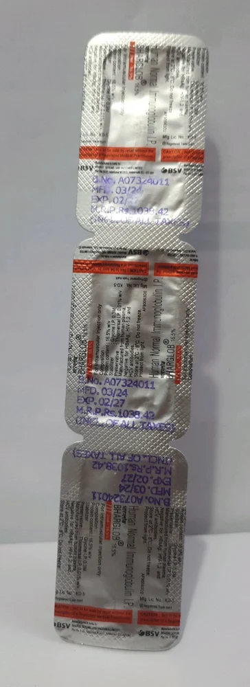 bharglob Human Normal Immunoglobulin (16.5% w/v) injection